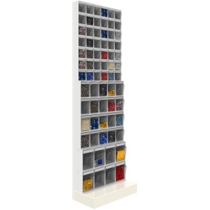 SCAFFALE Porta Minuteria CON BASE H.195 con 70 Cas