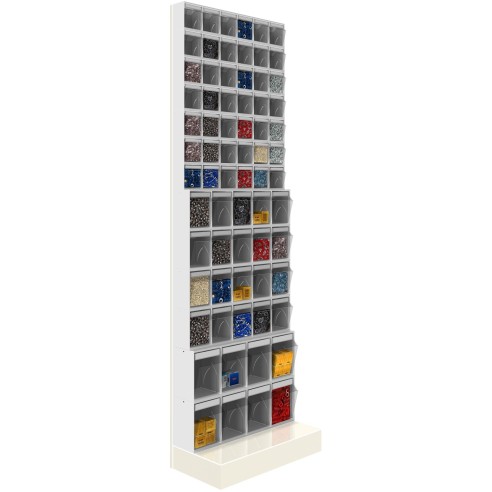 SCAFFALE Porta Minuteria CON BASE H.195 con 70 Cas