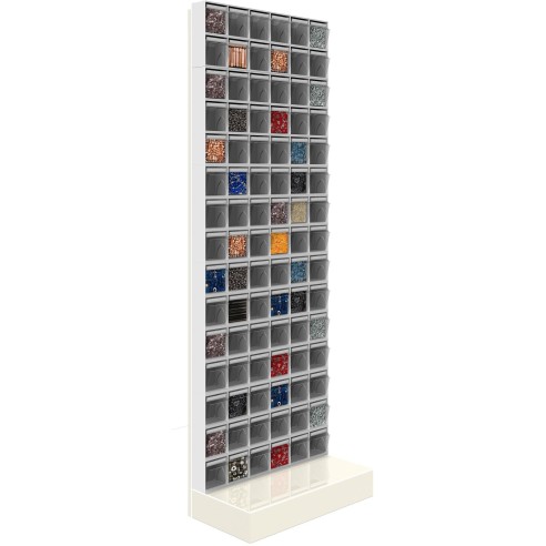 SCAFFALE Porta Minuteria CON BASE 90 Cassetti H.1750  parete portaminuteria minuteria Cassettiera