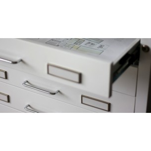 Cassettiera Portadisegni PREMIUM 10 Cassetti A1 Bianco componibile orizzontale cm 116x75.5x94h 2