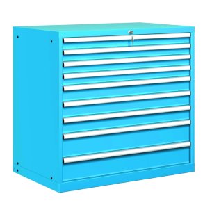 CASSETTIERA METALLO INDUSTRIALE OFFICINA 54 X 36 Eh (L 1023 x P 725 x H 1000) 9 CASSETTI ESTRAZIONE 90%