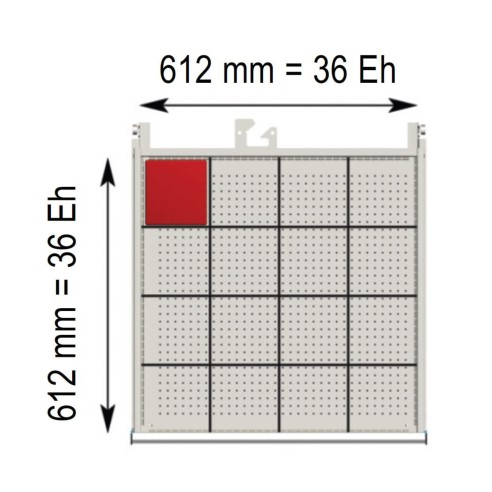 CASSETTIERA OFFICINA INDUSTRIALE PORTA UTENSILI 36 X 36 Eh (L 717 x P 725 x H 1000) 6 CASSETTI ESTRAZIONE 100%