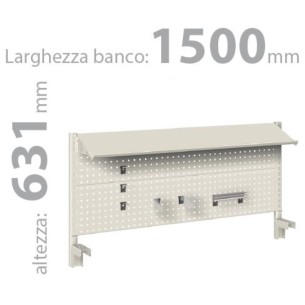 PARETE ATTREZZATA PORTAUTENSILI ATTREZZI RASTRELLIERA PER BANCO 1500 2