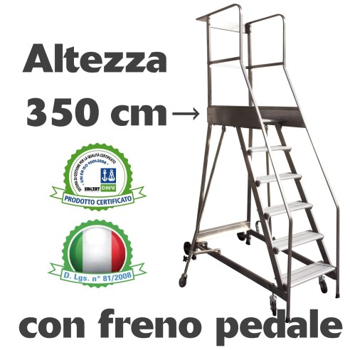 Scala a castello palchetto cimiteriale 14 SCALINI 