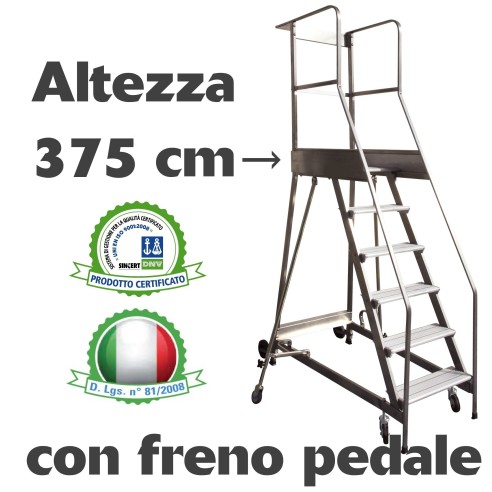 Scala a castello palchetto cimiteriale 15 SCALINI 