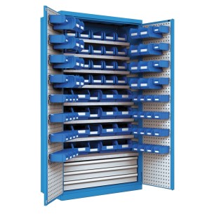 ARMADIO INDUSTRIALE OFFICINA METALLO PORTE BATTENT