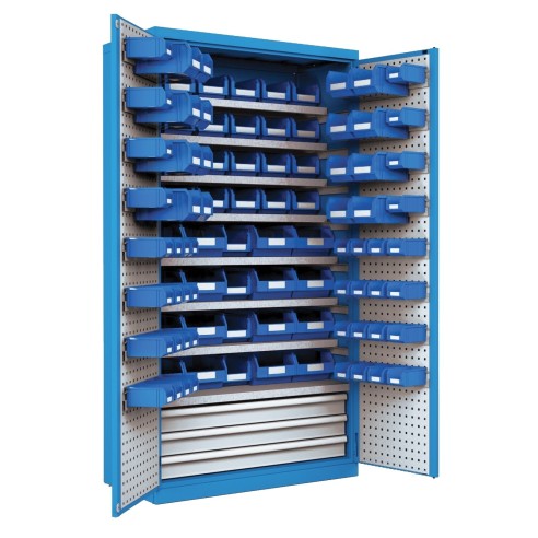 ARMADIO INDUSTRIALE OFFICINA METALLO PORTE BATTENT