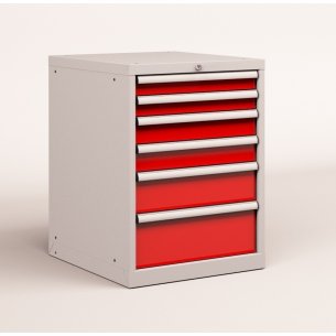 CASSETTIERA OFFICINA INDUSTRIALE PORTA UTENSILI 27 X 36 Eh (L 564 x P 725 x H 800) 6 CASSETTI ESTRAZIONE 100%