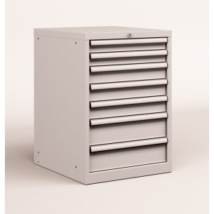 CASSETTIERA METALLO INDUSTRIALE OFFICINA 27 X 36 Eh (L 564 x P 725 x H 850) 7 CASSETTI ESTRAZIONE 100% 2