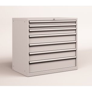 CASSETTIERA METALLO INDUSTRIALE OFFICINA 54 X 36 Eh (L 1023 x P 725 x H 1000) 7 CASSETTI ESTRAZIONE 100% 2