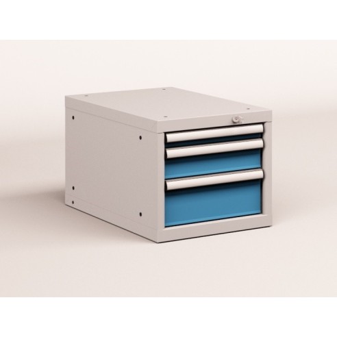 CASSETTIERA METALLO INDUSTRIALE OFFICINA 18 X 36 Eh (L 411 x P 725 x H 383) 3 CASSETTI ESTRAZIONE 90 - 100%  S10-10380-13/07