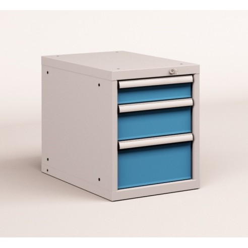 CASSETTIERA METALLO INDUSTRIALE OFFICINA 18 X 36 Eh (L 411 x P 725 x H 533) 3 CASSETTI ESTRAZIONE 100%  S10-10530-10/07