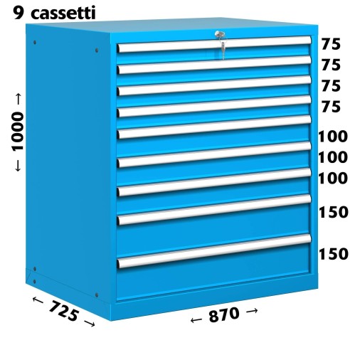 CASSETTIERA OFFICINA INDUSTRIALE PORTA UTENSILI 45