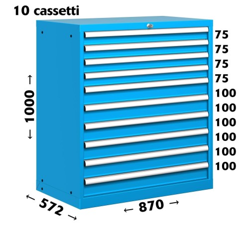 CASSETTIERA PORTA UTENSILI OFFICINA INDUSTRIALE 45