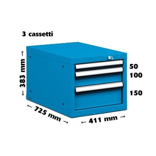 CASSETTIERA METALLO INDUSTRIALE OFFICINA 18 X 36 E