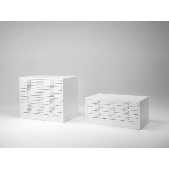Cassettiera Portadisegni PREMIUM con ruote 10 Cassetti A0 Porta disegno Bianco componibile orizzontale cm 144x96x98h