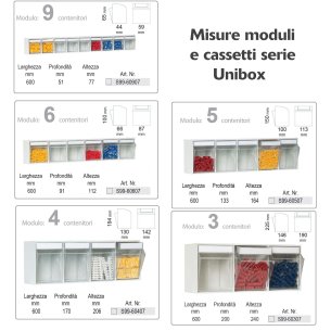 Armadio portaminuterie ESTRAIBILE  L 1481 mm  480 Cassetti porta minuteria cassettiere officina magazzino ferramenta 2