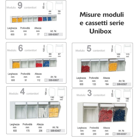 Armadio portaminuterie ESTRAIBILE  L 1481 mm  480 Cassetti porta minuteria cassettiere officina magazzino ferramenta