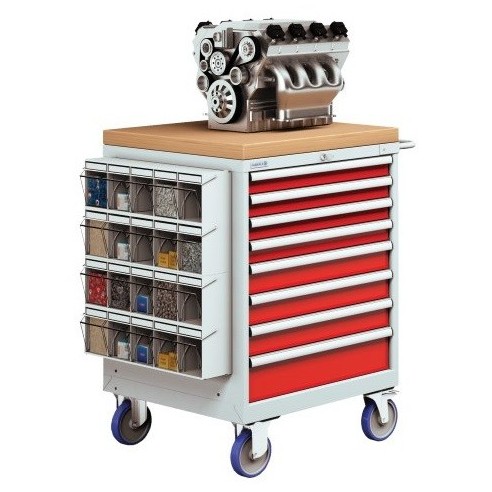 CARRELLO OFFICINA PORTA UTENSILI 36x36 Eh 600kg (L