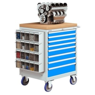 CARRELLO OFFICINA PORTA UTENSILI 36x36 Eh 600kg (L 717 x P 725 x H 1040mm) 8 CASSETTI ESTRAZIONE100% 2