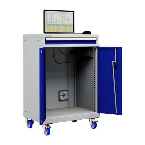 Carrello Porta Pc Notebook Professionale con ruote cassetto e vano ventilato Impianto compreso  AG41000A00/07