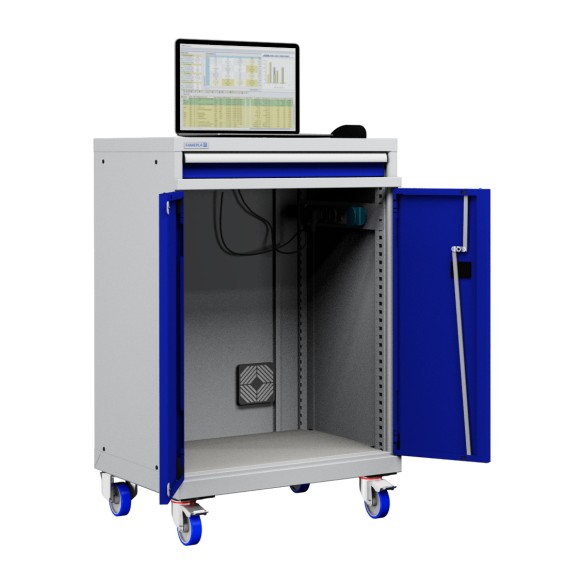 Carrello Porta Pc Notebook Professionale con ruote cassetto e vano ventilato Impianto compreso  AG41000A00/07