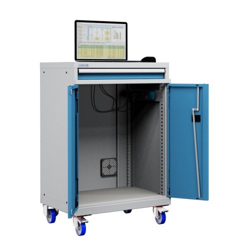 Carrello Porta Pc Notebook Professionale con ruote cassetto e vano ventilato Impianto compreso  AG41000A00/07