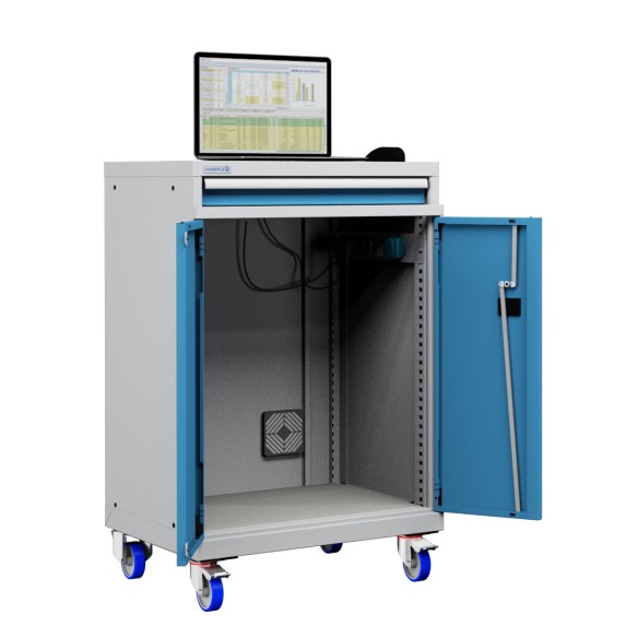 Carrello Porta Pc Notebook Professionale con ruote cassetto e vano ventilato Impianto compreso  AG41000A00/07