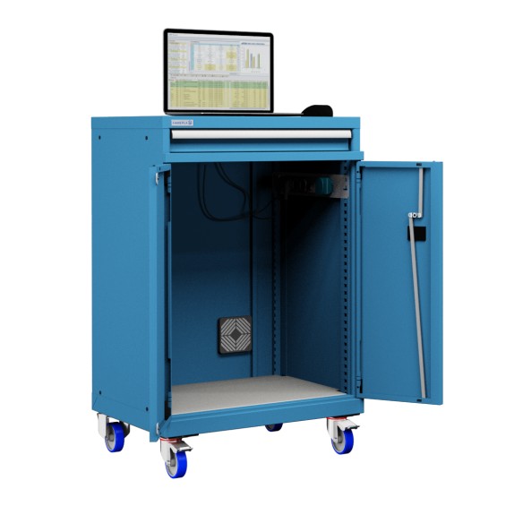 Carrello Porta Pc Notebook Professionale con ruote cassetto e vano ventilato Impianto compreso  AG41000A00/07
