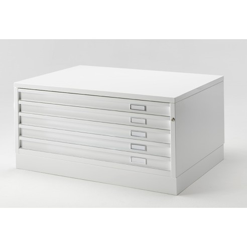 Cassettiera Portadisegni BASIC A0 5 Cassetti Portadisegni Bianco componibile orizzontale cm 140x96,5x55h