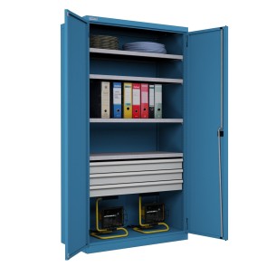 ARMADIO INDUSTRIALE OFFICINA METALLO PORTE BATTENT