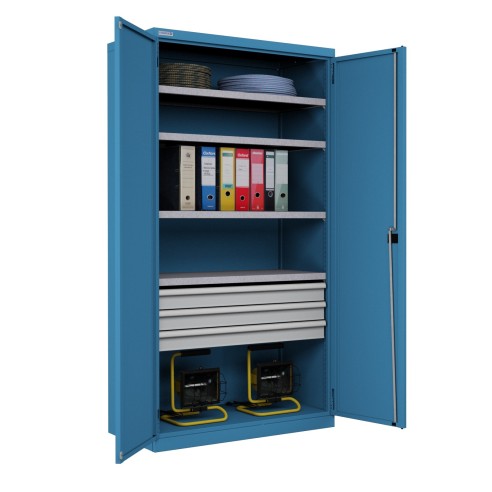 ARMADIO INDUSTRIALE OFFICINA METALLO PORTE BATTENT