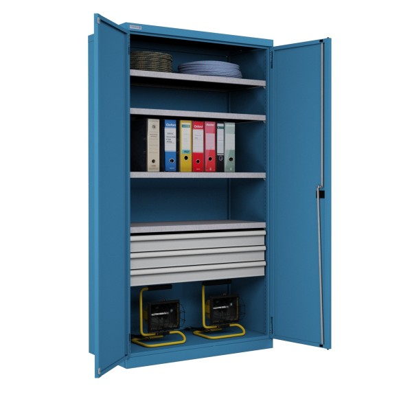 ARMADIO INDUSTRIALE OFFICINA METALLO PORTE BATTENT