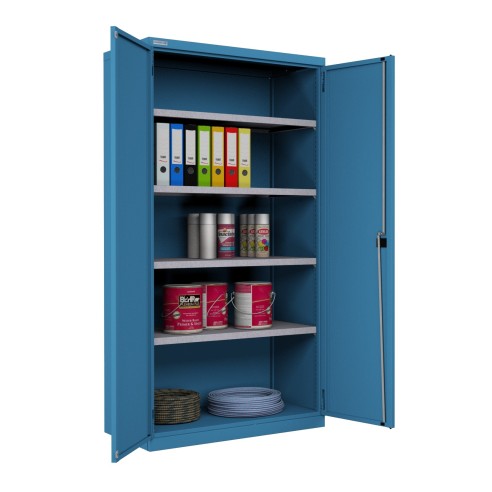 ARMADIO INDUSTRIALE OFFICINA METALLO PORTE BATTENTE L. 1030 x P. 550 x H. 2000 mm SALDATO