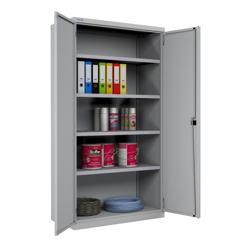 ARMADIO INDUSTRIALE OFFICINA METALLO PORTE BATTENTE L. 1030 x P. 550 x H. 2000 mm SALDATO
