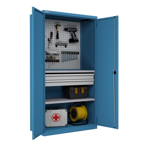 ARMADIO INDUSTRIALE OFFICINA METALLO PORTE BATTENT