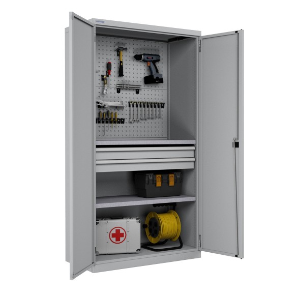 ARMADIO INDUSTRIALE OFFICINA METALLO PORTE BATTENT