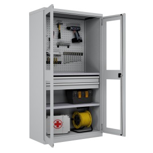 ARMADIO INDUSTRIALE OFFICINA METALLO PORTE BATTENT