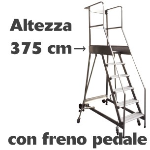 Scala a castello palchetto cimiteriale 15 SCALINI 