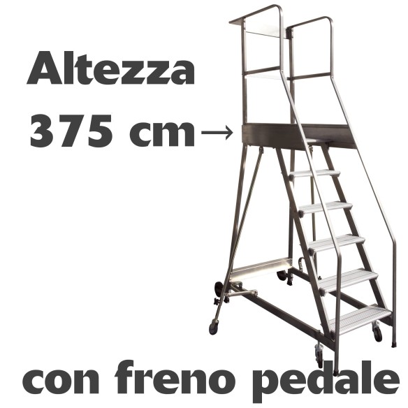 Scala a castello palchetto cimiteriale 15 SCALINI 