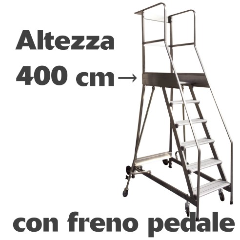 Scala a castello palchetto cimiteriale 16 SCALINI 