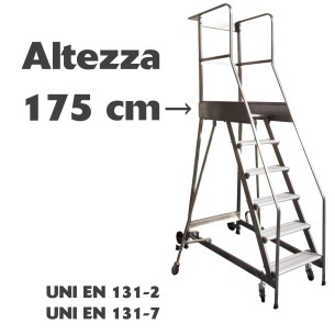 Scala a castello palchetto 7 SCALINI H 175 CM UNI 