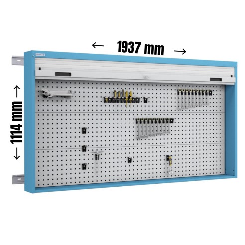ARMADIO PANNELLO PORTA UTENSILI ATTREZZI CON SERRANDA L.1937 x H.1114 mm  S40-96010/07