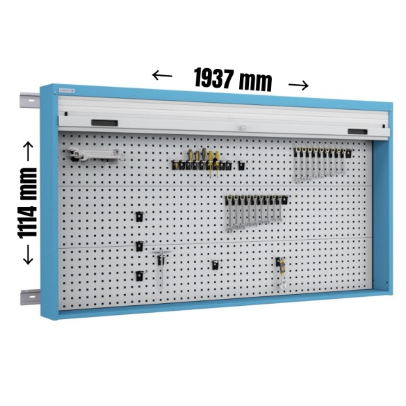 ARMADIO PANNELLO PORTA UTENSILI ATTREZZI CON SERRANDA L.1937 x H.1114 mm  S40-96010/07