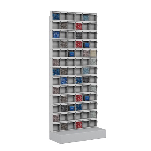 SCAFFALE Porta Minuteria CON BASE H.150 78 Cassetti Trasparenti Basculanti  minuteria Cassettiera