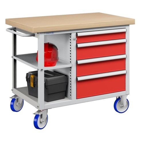 CARRELLO BANCO MOBILE KIT 1 CON  CASSETTI E RIPIAN