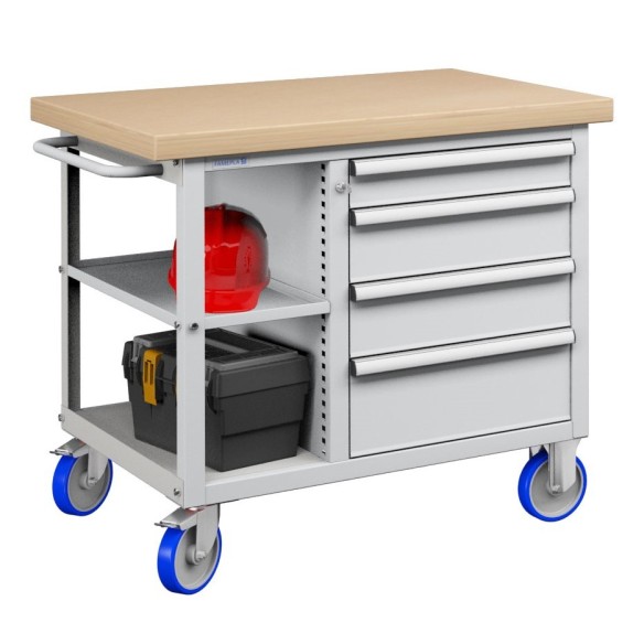 CARRELLO BANCO MOBILE KIT 1 CON  CASSETTI E RIPIAN