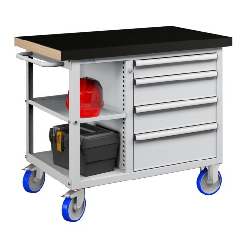 CARRELLO BANCO MOBILE KIT 1 CON  CASSETTI E RIPIAN