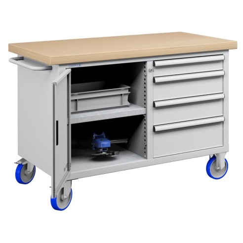 CARRELLO BANCO MOBILE KIT 3 CON  CASSETTI E RIPIAN