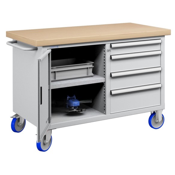 CARRELLO BANCO MOBILE KIT 3 CON  CASSETTI E RIPIAN